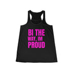 Proud Bi Tank Top — "Bi the Way, I'm Proud" Women's Racerback Tank