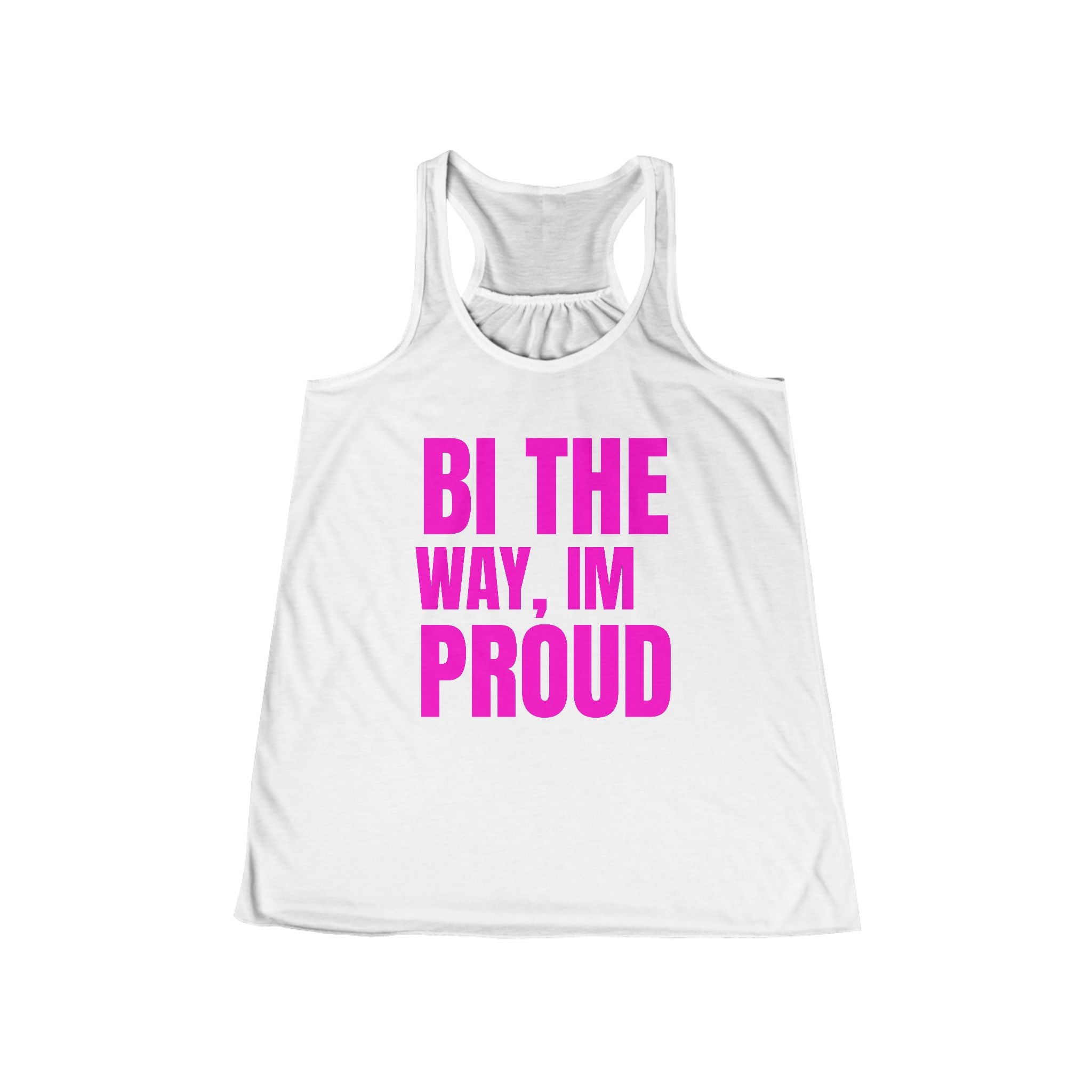 Proud Bi Tank Top — "Bi the Way, I'm Proud" Women's Racerback Tank