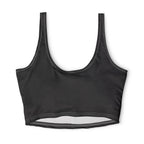 I Love Who I Love Sports Bra — Black Affirmation Activewear for Pride & Everyday Comfort