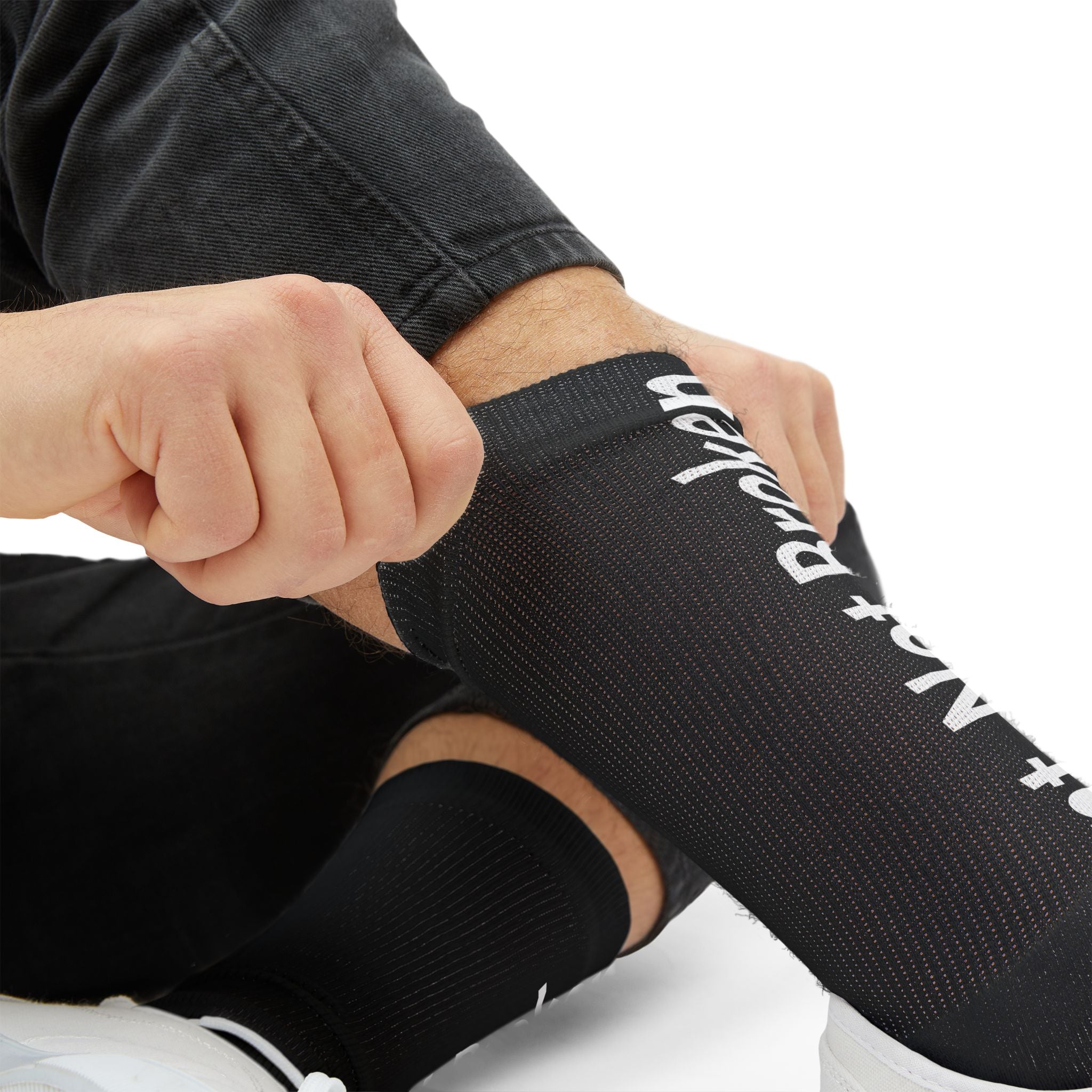 "Different, Not Broken" Sublimation Socks - Black Inspirational Crew Socks