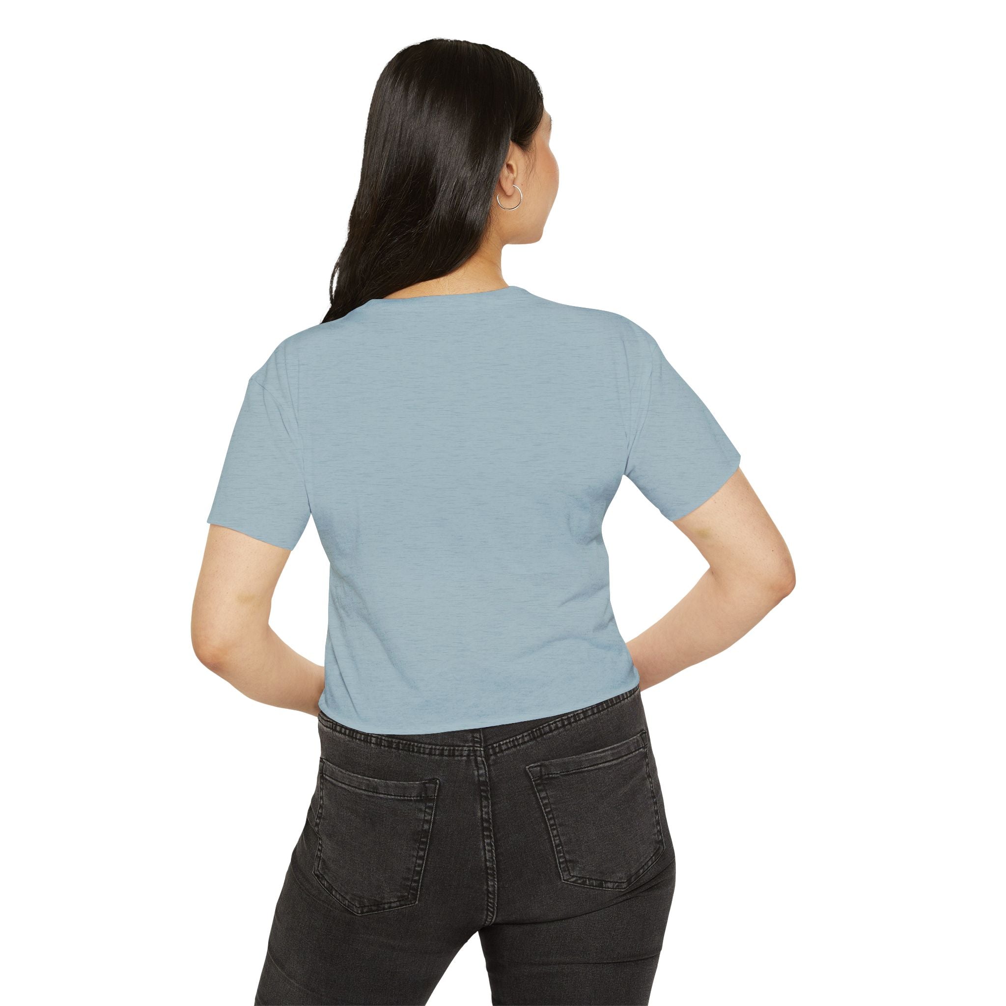 Bi The Way, I'm Proud l Stonewash Denim Crop Top