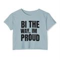 Bi The Way, I'm Proud l Stonewash Denim Crop Top