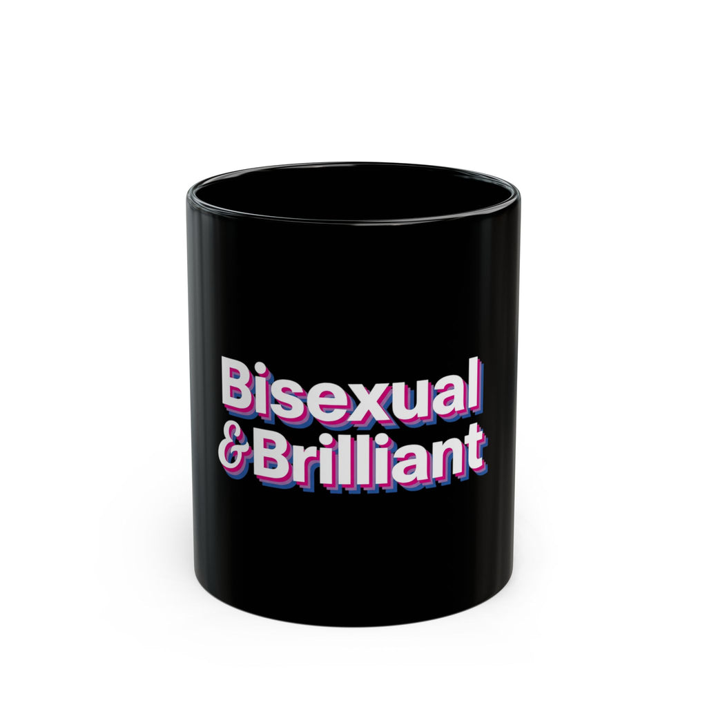 Bisexual & Brilliant Black Mug — Pride Coffee Cup (11oz, 15oz)
