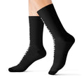 "Different, Not Broken" Sublimation Socks - Black Inspirational Crew Socks