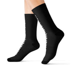 "Different, Not Broken" Sublimation Socks - Black Inspirational Crew Socks
