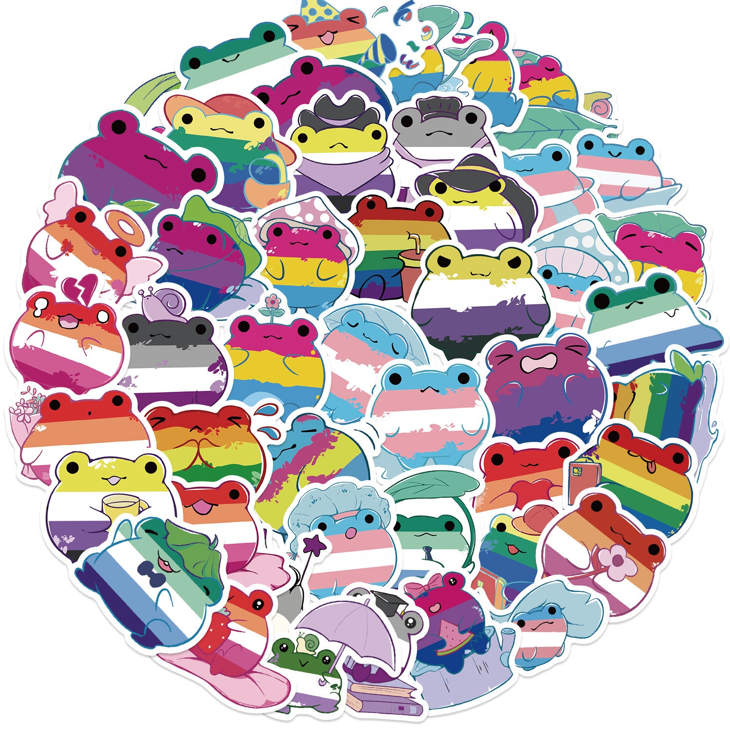 Pride Frog Sticker Pack (50 Sheets)