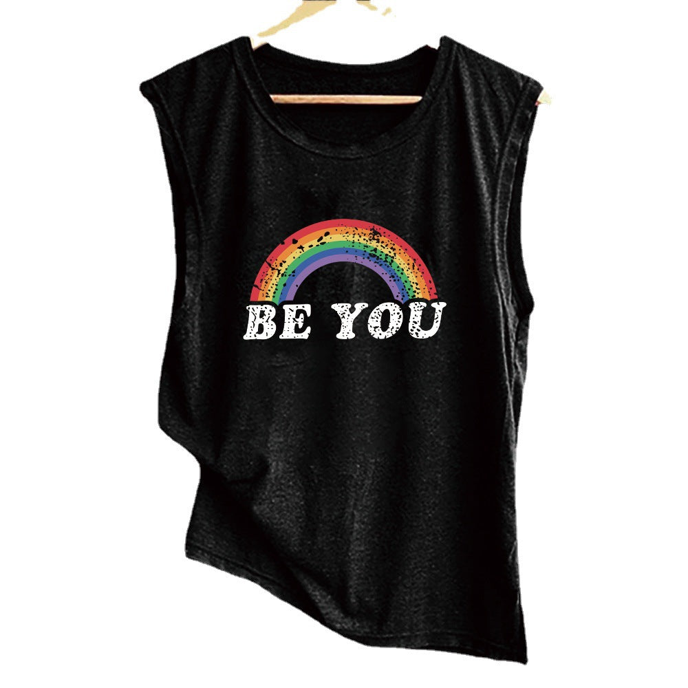 Be You Rainbow Print Tank Top