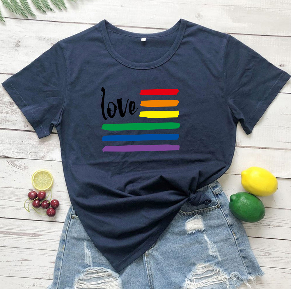 Love Rainbow Print Unisex Tee