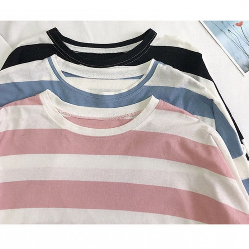 Rainbow Stripe Long Sleeve Tee