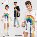 Rainbow Digital Print Fringe Tee