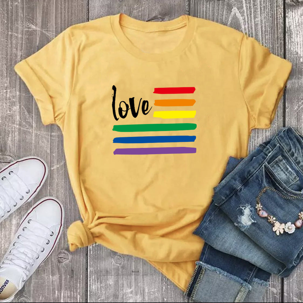 Love Rainbow Print Unisex Tee