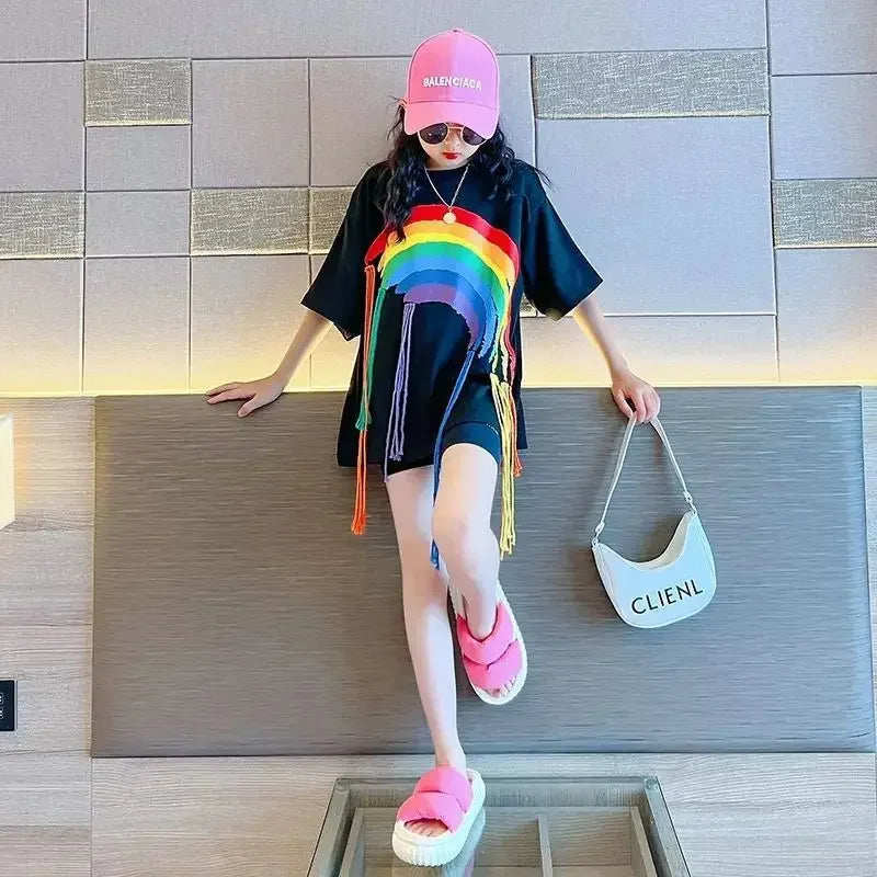 Rainbow Braid Hip-Hop Tee (Kids)