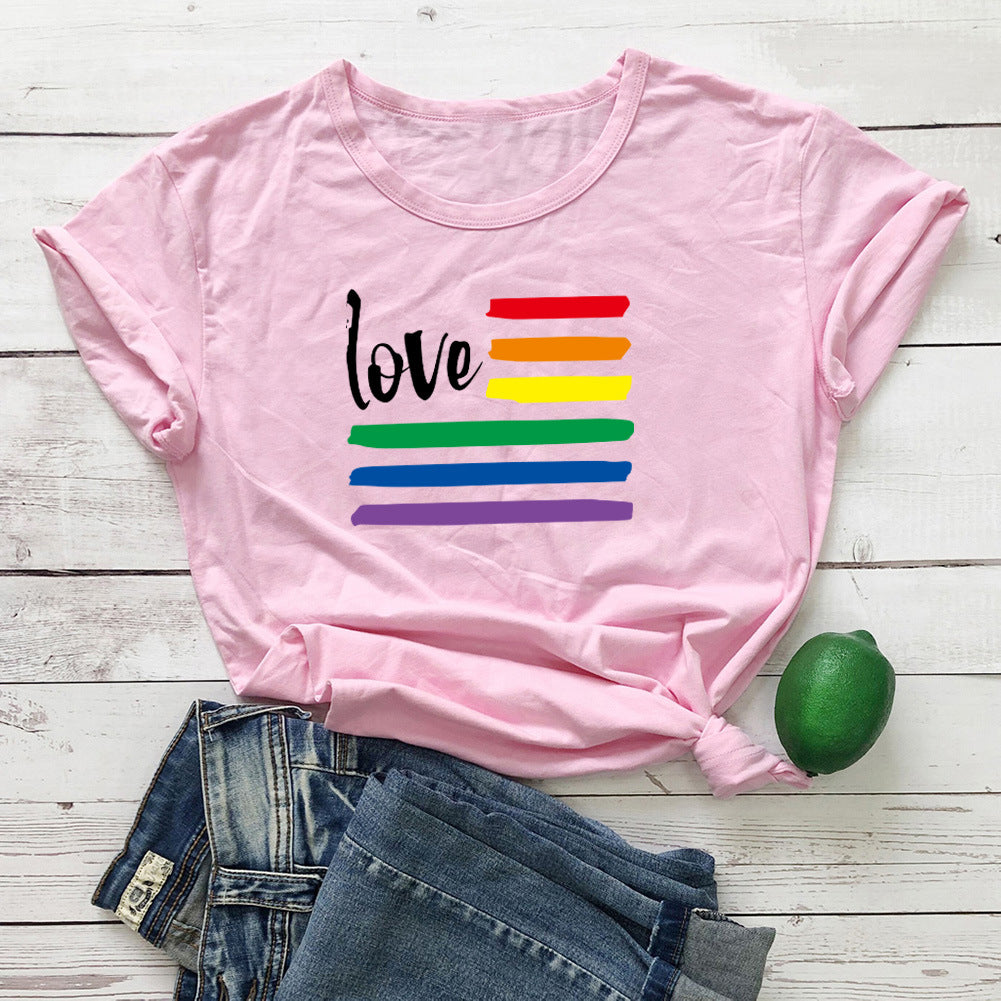 Love Rainbow Print Unisex Tee