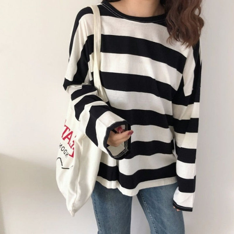 Rainbow Stripe Long Sleeve Tee