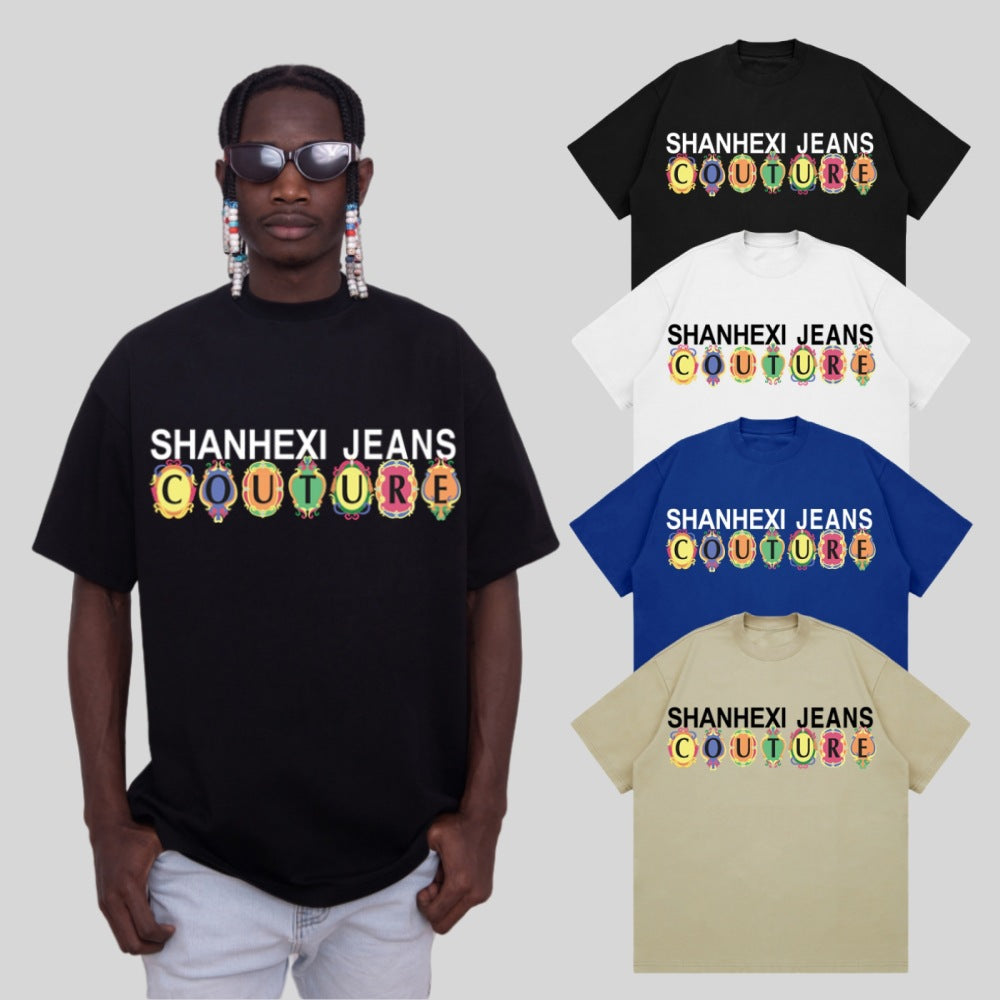 Rainbow Letter Print Tee
