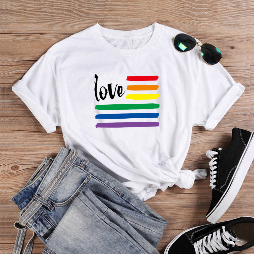 Love Rainbow Print Unisex Tee