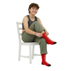 DNH l Red Crew Socks